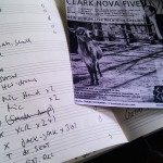 Clark Nova Five checklist for live album recording in culture container